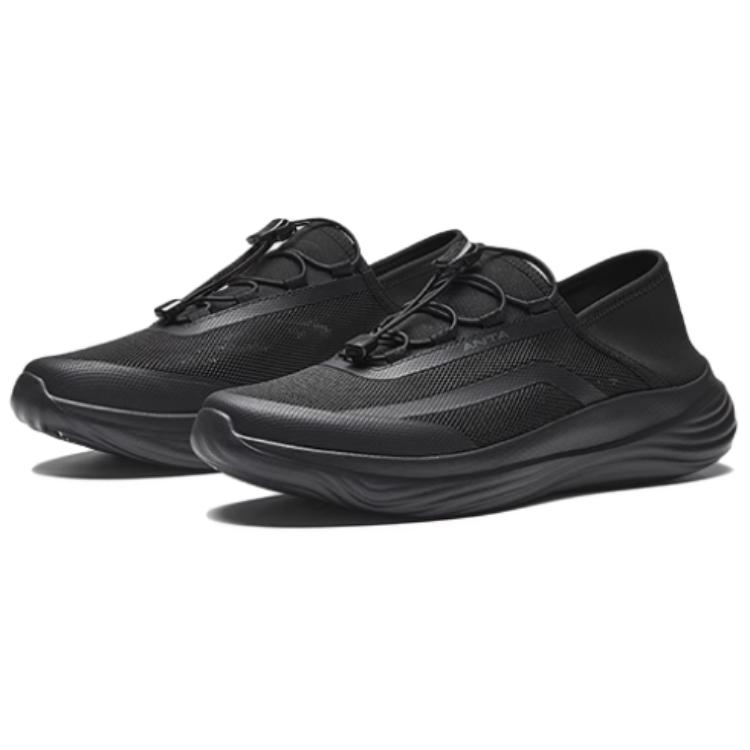 Anta Cool Breeze Fashion Comfortable Versatile Non-Slip Wear-Resistant Height-Increasing Low-Top Casual Shoes Women Casual Shoes Black 922527776-1