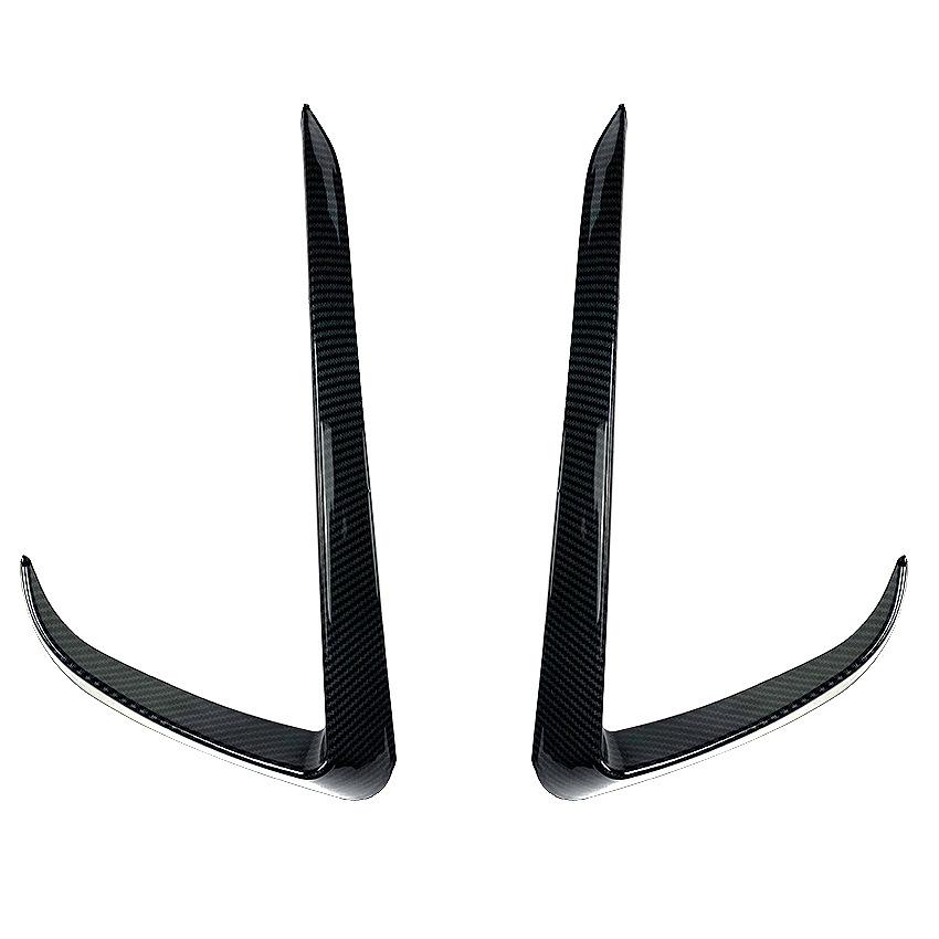 For Tesla Model 3 Model Y 2017-2023 Front Bumper Fog Lamp Wind Knife Spoiler 1Pair Car Fog Lamp Trim Cover Fog Light Eyebrow