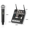Wireless Microphone With Audio Mixer 4 Channels Karaoke Bluetooth Mic DJ For Studio TV Computer Home Party Show Church Wedding