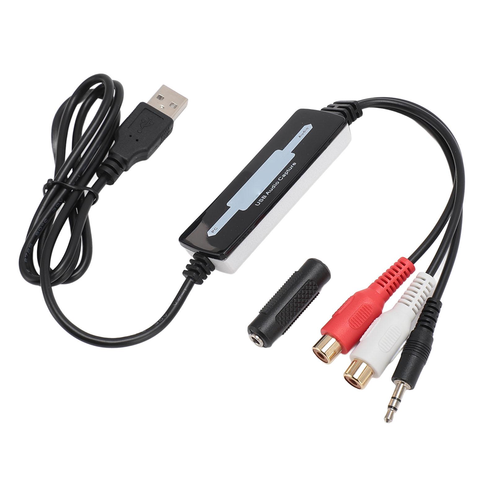 

Адаптер USB 2.0 для захвата звука, вход 3,5 мм, карта захвата звука для конвертера кассет в MP3 для Win7