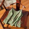 Women's Summer New Silk Loose V-neck Chinese Style Inner Top Sleeveless Vests