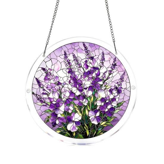 Acrylic Puzzle Suncatcher, Stained Glass Window Hanging Ornaments, DIY Jigsaw Puzzle Sun Catcher Kit for Home, Garden Decor, Gift for Women,