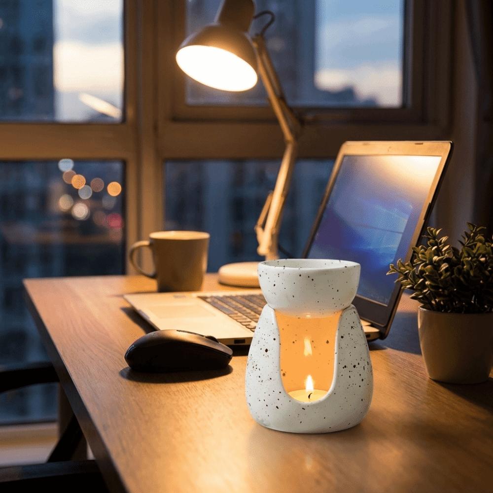 Minimalist Fragrance Stove Heat-resistant Candle Scented Burner Ceramic Essential Oil Stove  Office