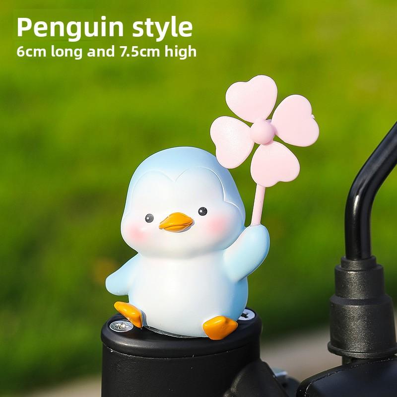 Car-mounted Cute Windmill Amusement Park Electric Vehicle Figurine Creative Resin Doll Rotating Windmill Decorative Item Figurine