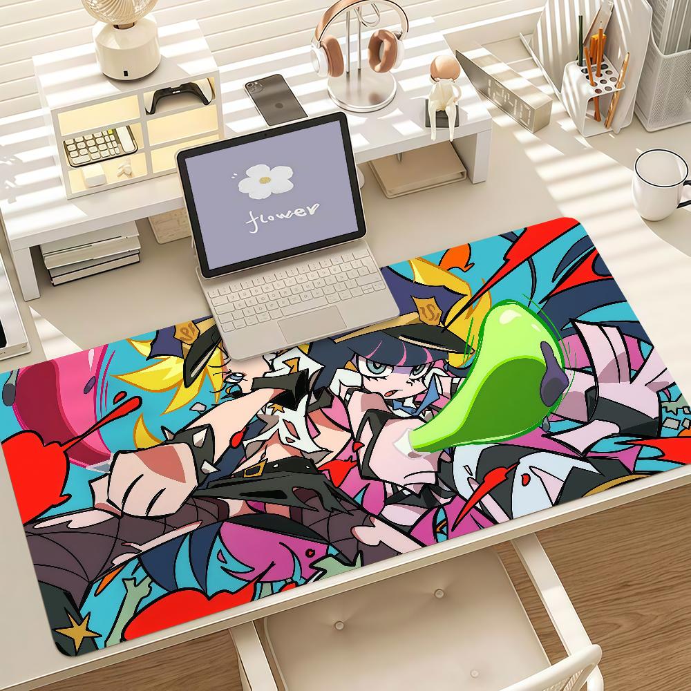 Anime Panty Stocking Large Mouse Pad Gaming Desk Mat Nonslip Rubber Cushion For Laptop Pc Student Office Desktop Decor