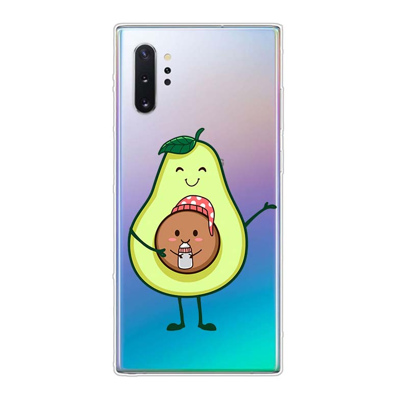 Cute Avocado Food For Samsung Galaxy Note 20 10 9 8 Plus Ultra Lite M31 M31S M10 M10S M20 M21 M30 Phone Case