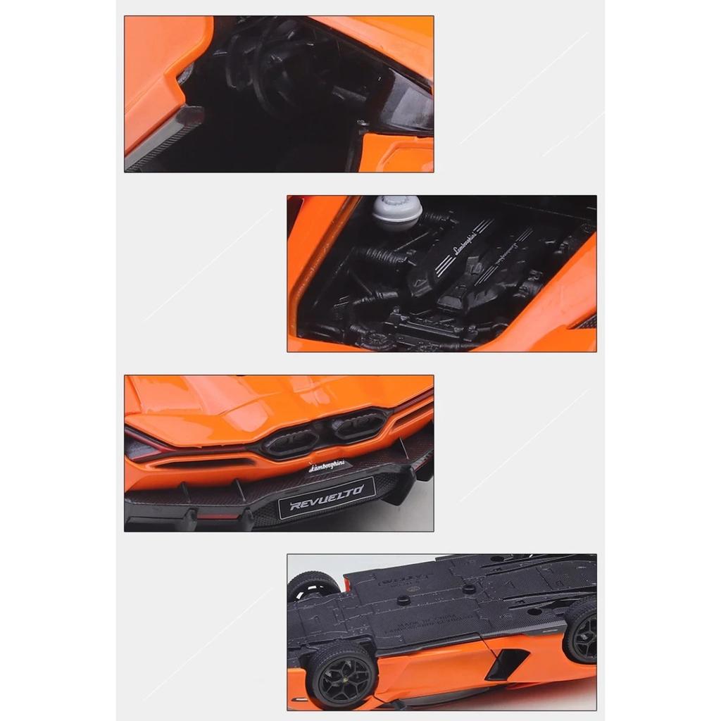 Welly 1/24 Lamborghini Revuelto Alloy Miniature Car Model Diecast Metal Scale Car Model Children Toy Car Vehicles GIfts