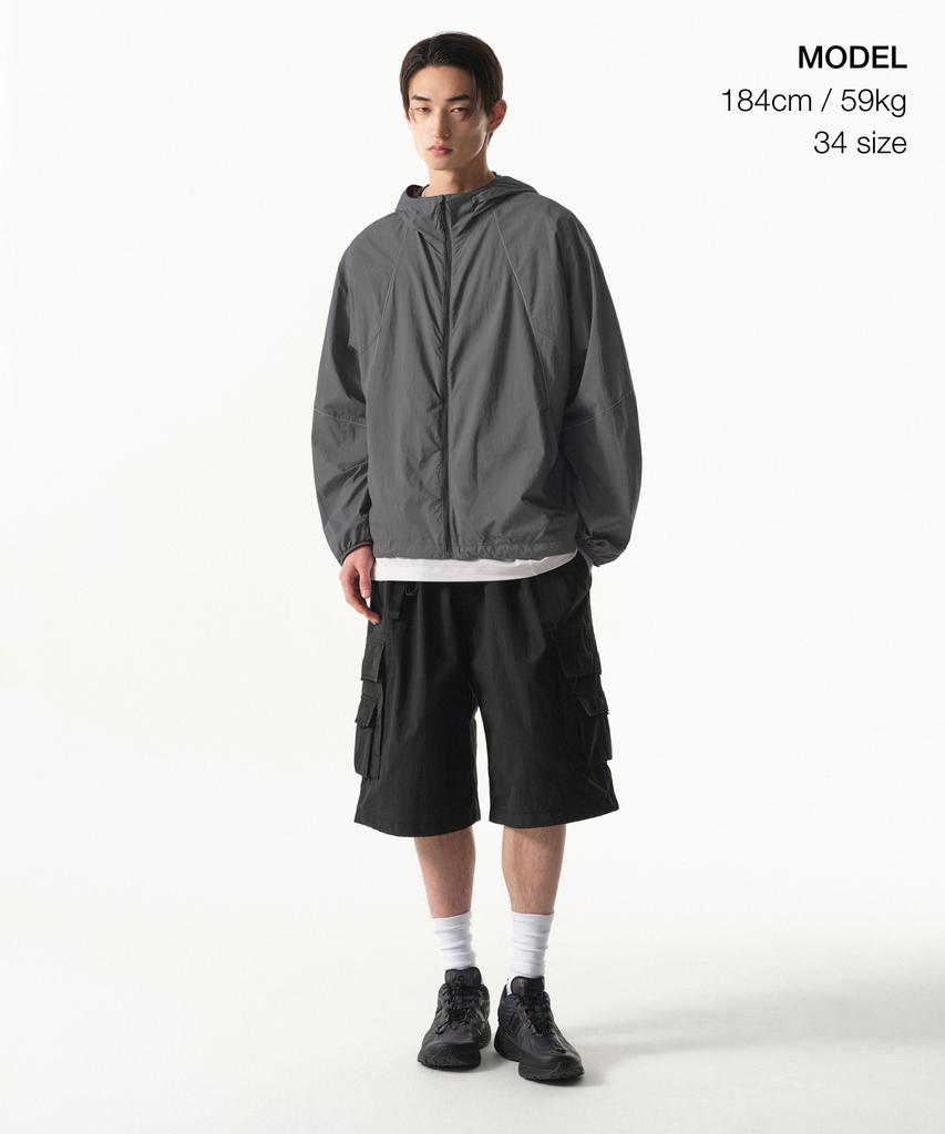 MUSINSA STANDARD [City Leisure] Cn Belted Multi-Pocket Cargo Bermuda Pants [Black]