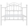 Metal Bed Frame with Headboard and Footboard White 90x200 cm