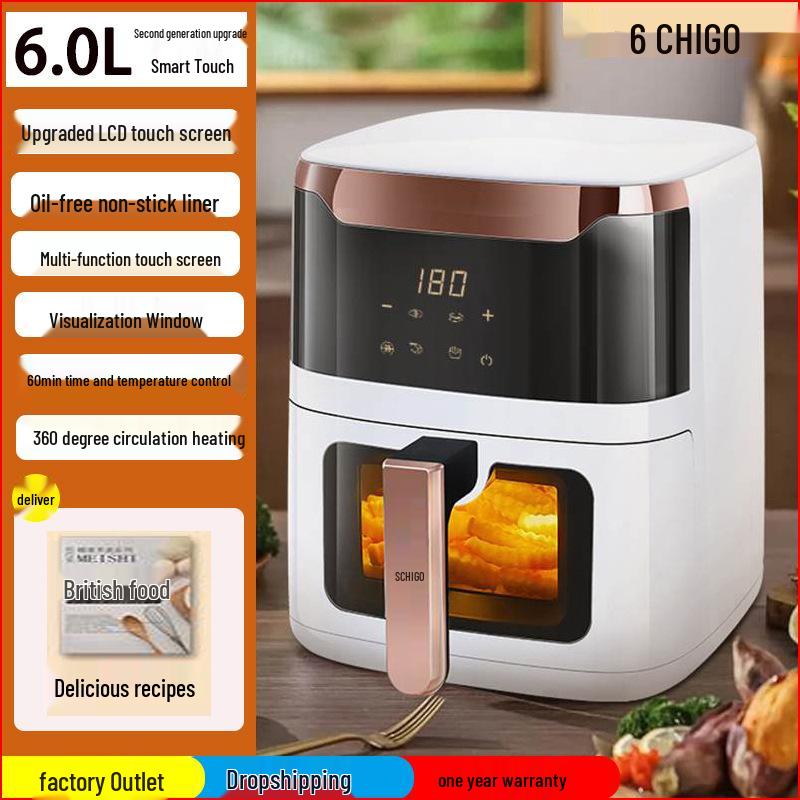 Large Capacity Drawer Air Fryer with Smart Safety Protection
