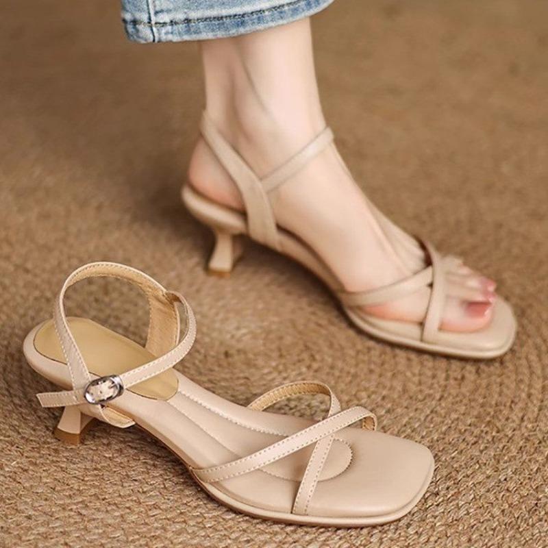 

Fashion Women s Sandals 2025 New French Fairy Tale Simple Thin High Heels Summer Fashion Soft Bottom Single Comfortable Women s Shoes 40