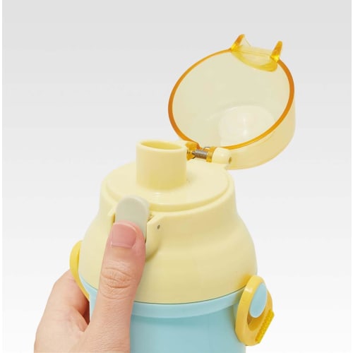 Skater Children's Water Bottle, 480ml, Direct Drinking, Plastic, One-Touch Operation, Dishwasher Safe, Made in Japan, Toretans and Hapidanbui, for Boy