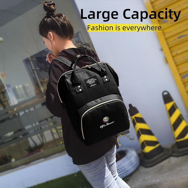 Schultasche Herren Damen Business Reise Tasche Lässiger Schulter Rucksack Für Alfa Romeo Giulia Stelvio Giulietta 156 159 Disco Volante neg855