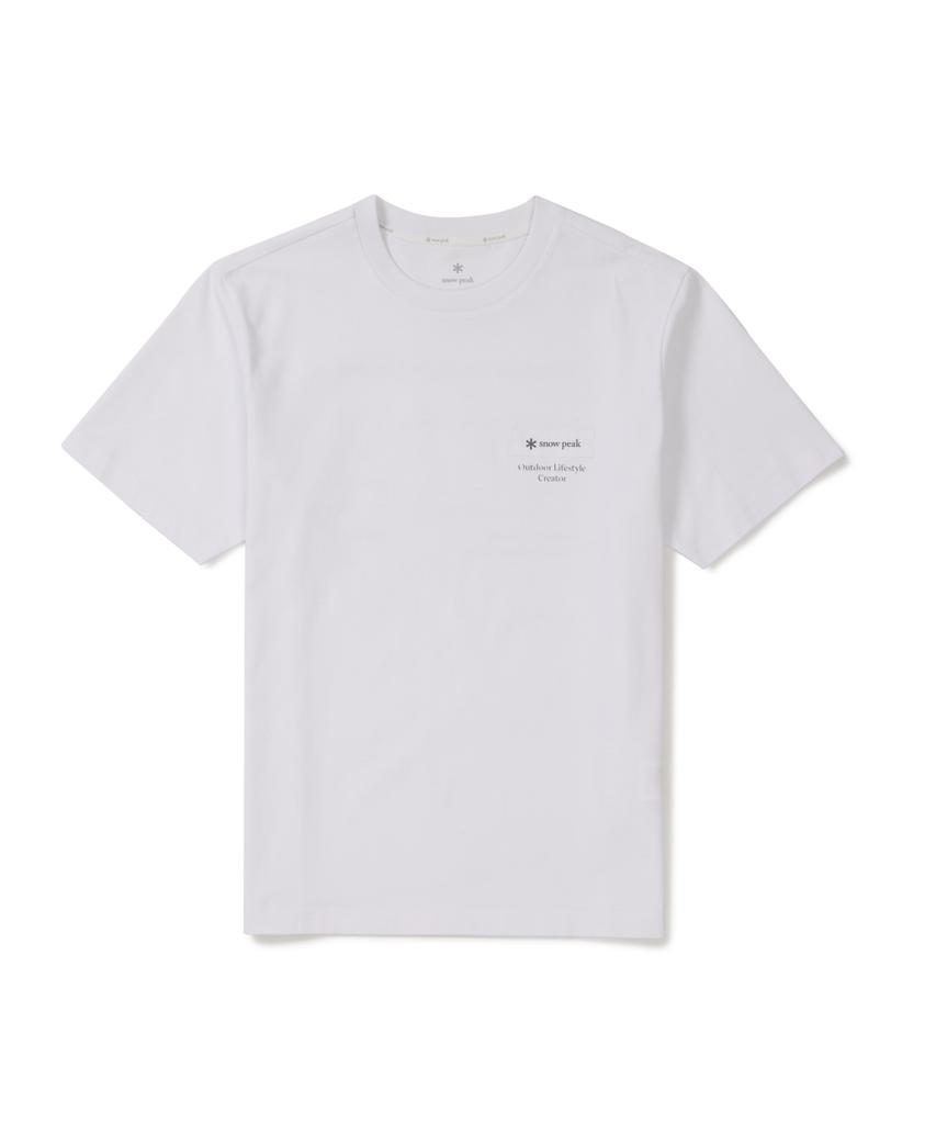 SNOWPEAK APPAREL Aerocool Lettering Woven Patch Short Sleeve T-Shirt (S26Mmfts22) White