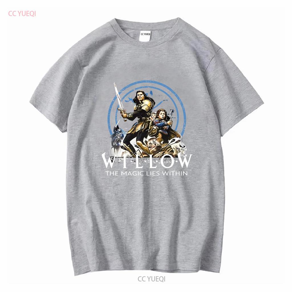 New Willow The Magic Lies Within Poster 1988 Movie Retro Mens Vintage T Shirt long or short sleeves vintage Washed Soft Stylish