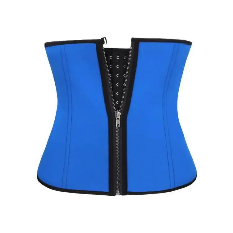 Trener Talii Body Shaper Trymer Gorsety Kobiety Ściągacze Talii Siłownia Pas Lędźwiowy Fitness Sauna Pot Pas do Odchudzania z Zamkiem Błyskawicznym