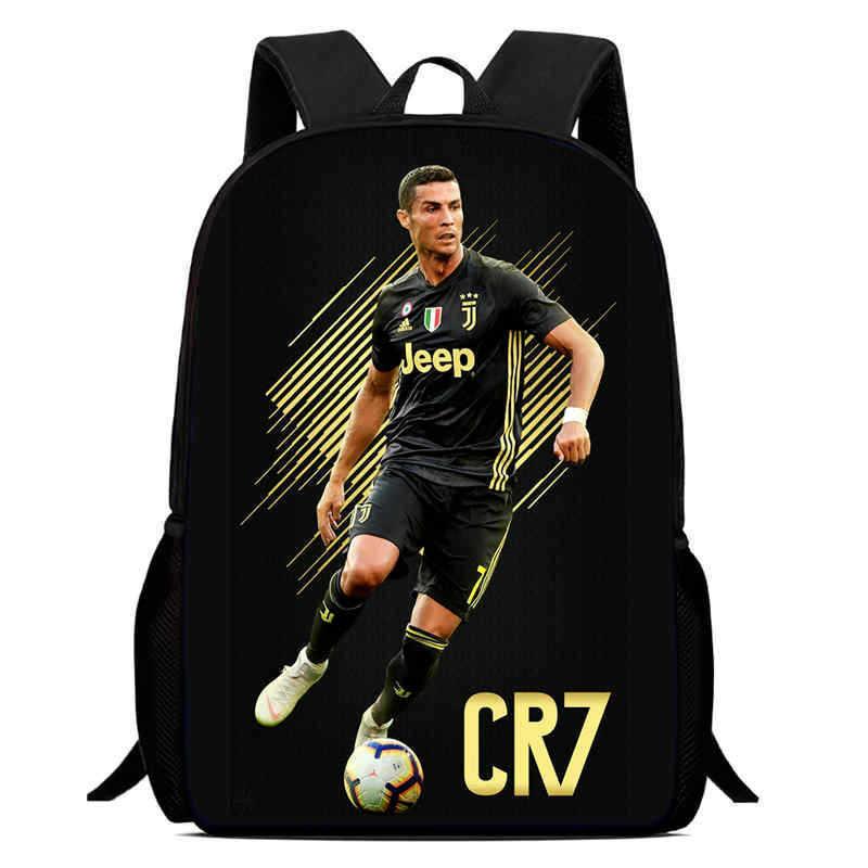 

Lionel Cristiano Messi Ronaldo Neymar Football Star Pattern Backpack Children 55