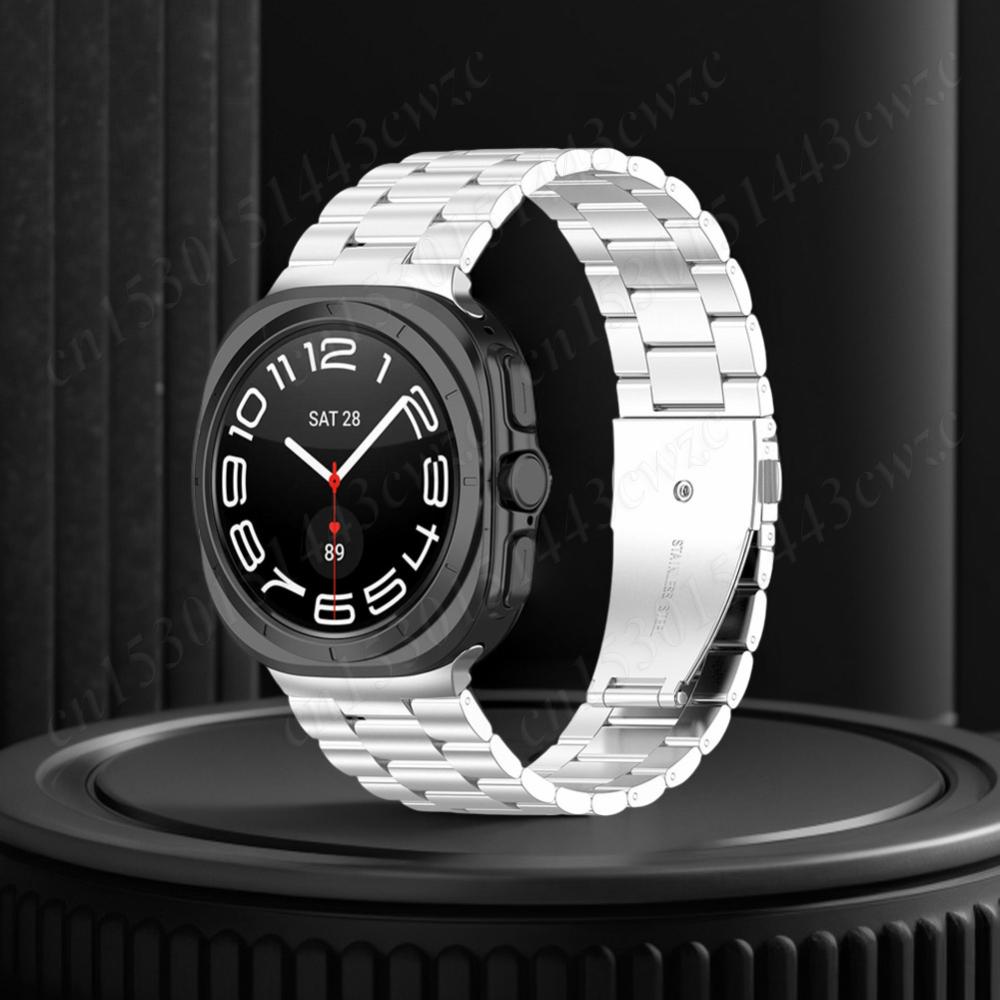 Stainless Steel Metal Strap Wristbands Bracelet Straps Adjustable Watch Strap Wrist Strap for Samsung Galaxy Watch 7 Ultra 47mm