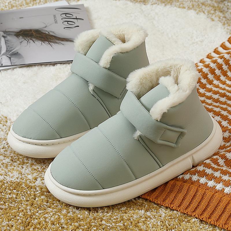 

Waterproof cotton slippers household women s winter indoor home winter plush warm men s cotton shoes non-slip 36-37 Suitable for 35-36 світло-синій колір