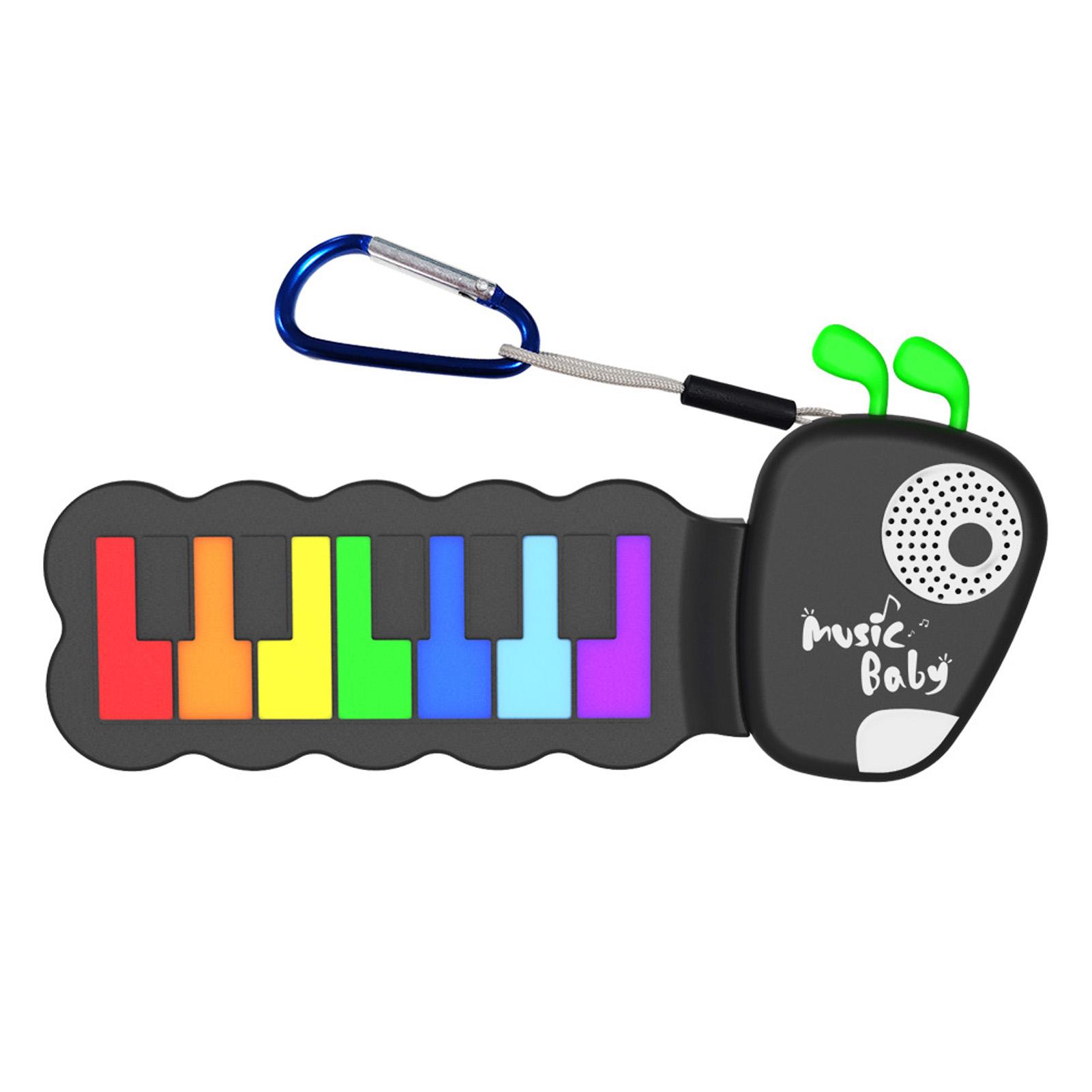 

Silicone Foldable Pocket Piano Mini Electronic Keyboard Toy Portable Finger Piano Keychain for Kids Adults Music Lovers