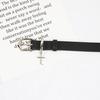 Pin Buckle Casual Simple Belt Personalized Button Head Jeans Dress Decorative Black Belt