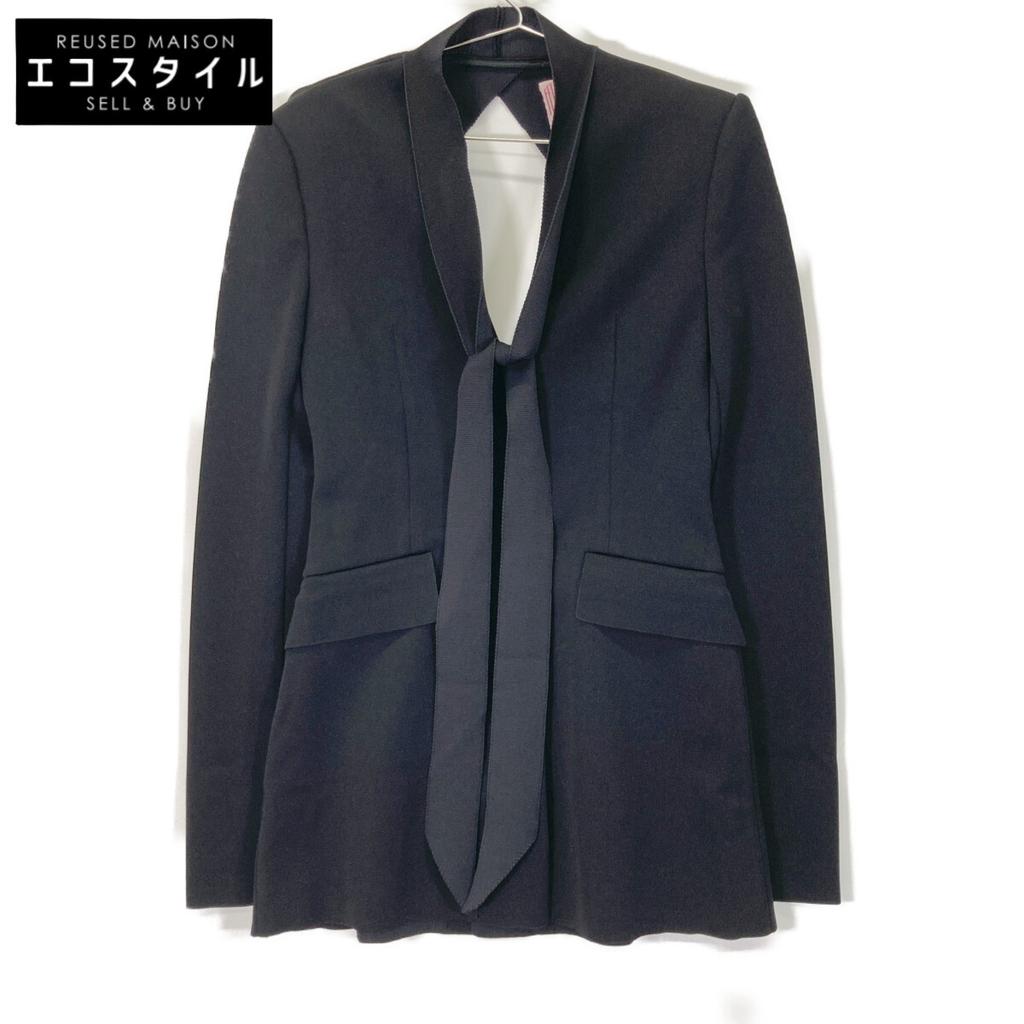 FETICO 24AW FTC244-0207 BLACK KNITTED TAILORED JACKET Jacket 1 blackUsed