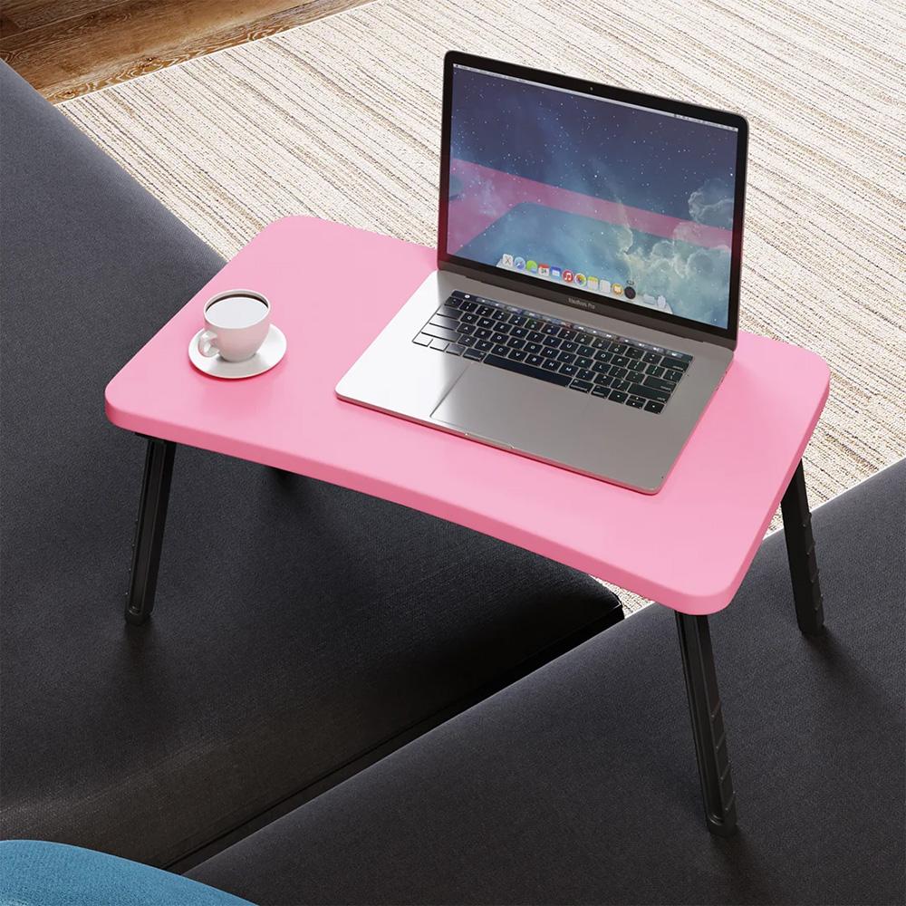 Foldable Laptop Sofa and Bed Table 59x35x24 Cm – Portable Lap Desk & Monitor Riser, Wooden Top, No Assembly