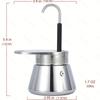 Tragbarer Edelstahl Moka Topf Italienischer Espresso DIY Röhren Kaffeekocher Outdoor Camping Kaffeeausrüstung Set