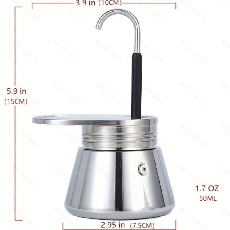 Tragbarer Edelstahl Moka Topf Italienischer Espresso DIY Röhren Kaffeekocher Outdoor Camping Kaffeeausrüstung Set