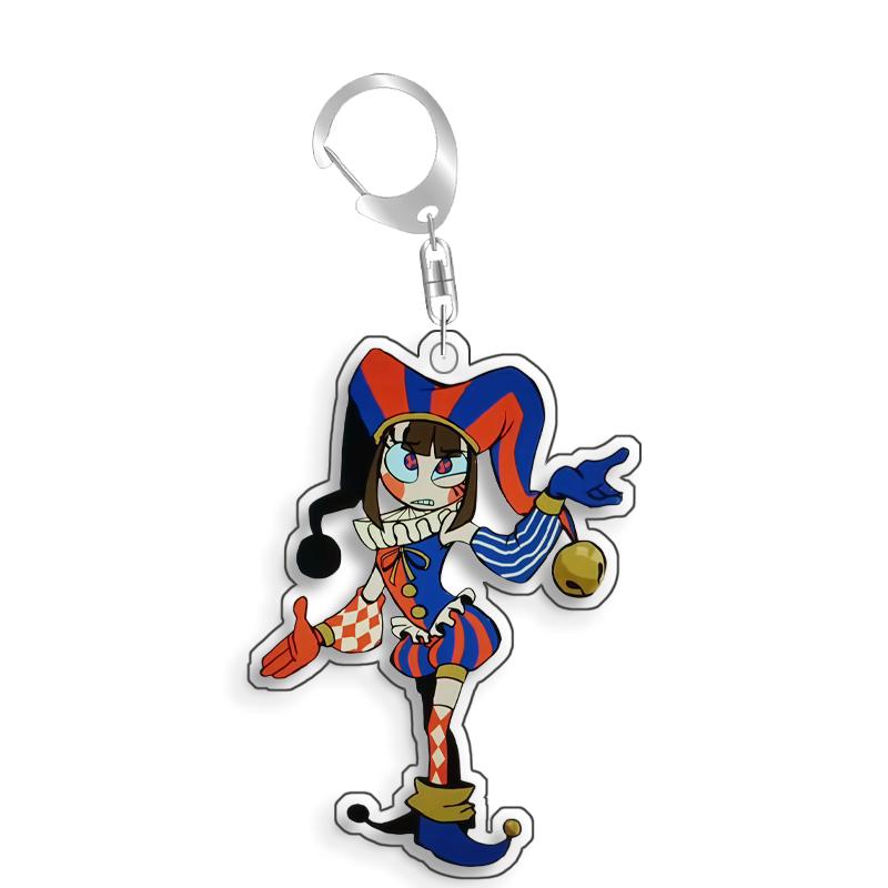 For The Amazing Digital Circus Pomni Jax Ragatha Kinger Caine Acrylic selfmade cute Cartoon Anime Keychain Pendant Toy gift 5cm