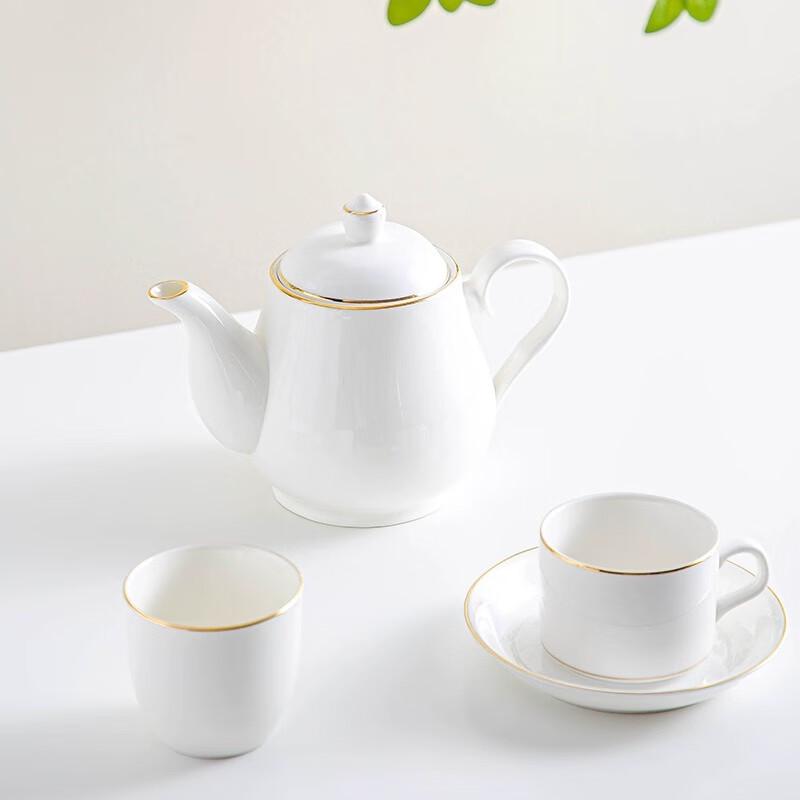 Nieuwe Chinese Stijl Gouden Rand Keramisch Servies Set