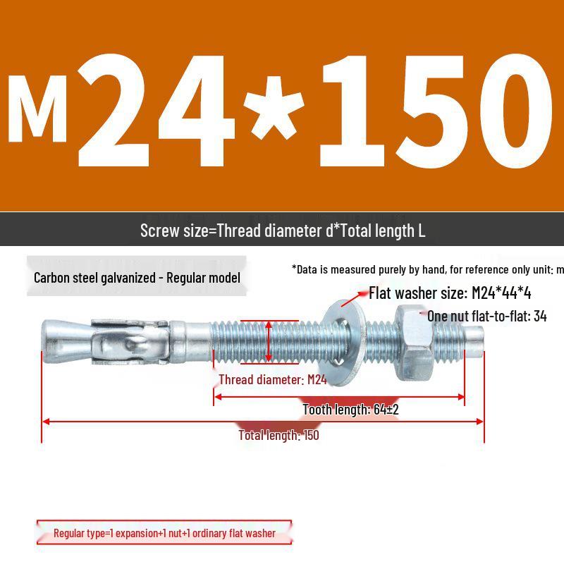 Vysoce pevný nástěnný hmoždinkový šroub pro opravy automobilů (M6/M8/M10/M12)