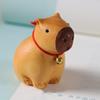Wood Carving Capybara Cute Animal Sculptures and Figurines Home Room Office Car Figurine Decoration Small Gift