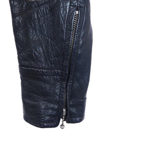 Chikako Leather Riders Jacket Black Women Used