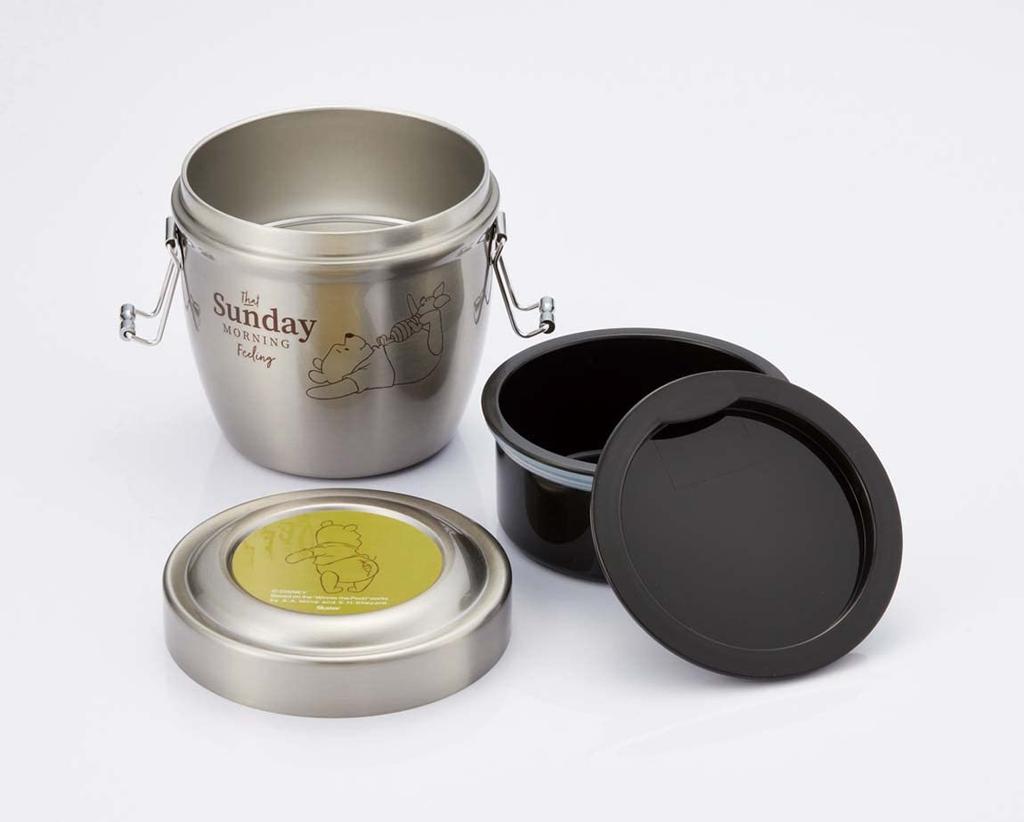 Skater Antibacterial Thermal Lunch Box Bowl Type Stainless Steel Lunch Box Disney Winnie the Pooh Relax 550ml STLBD6AG-A