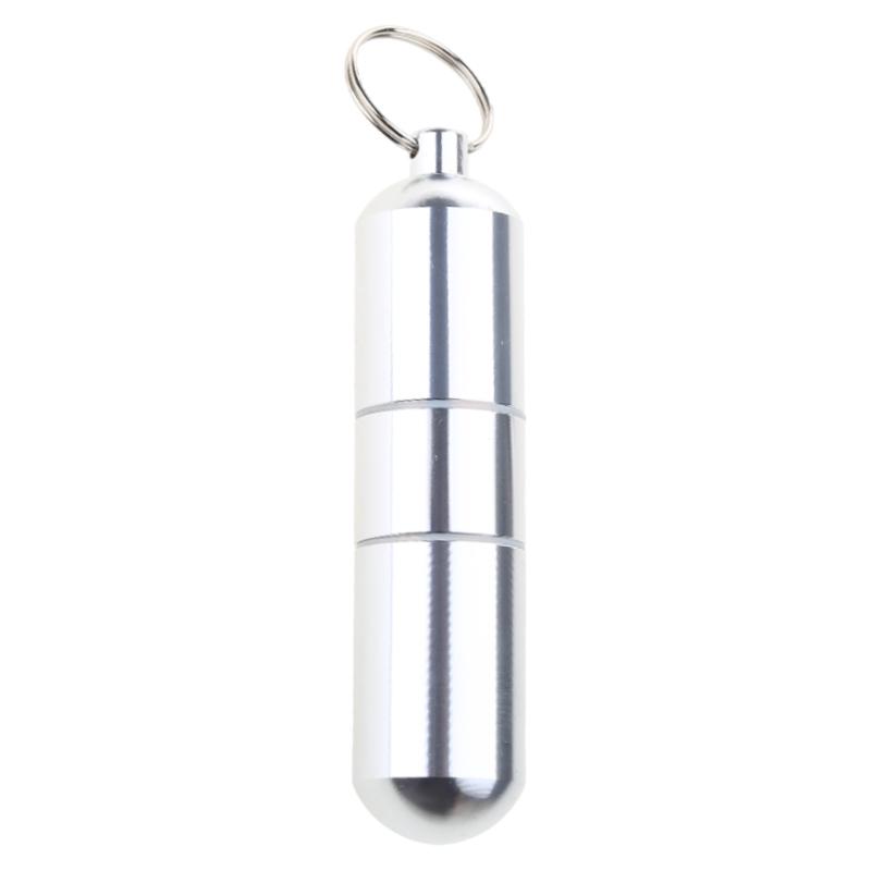 Stylish Cigarettes Container with Keychain Portable Cigarettes Holder Aluminum Metal Cigarettes Storage Tube for Men