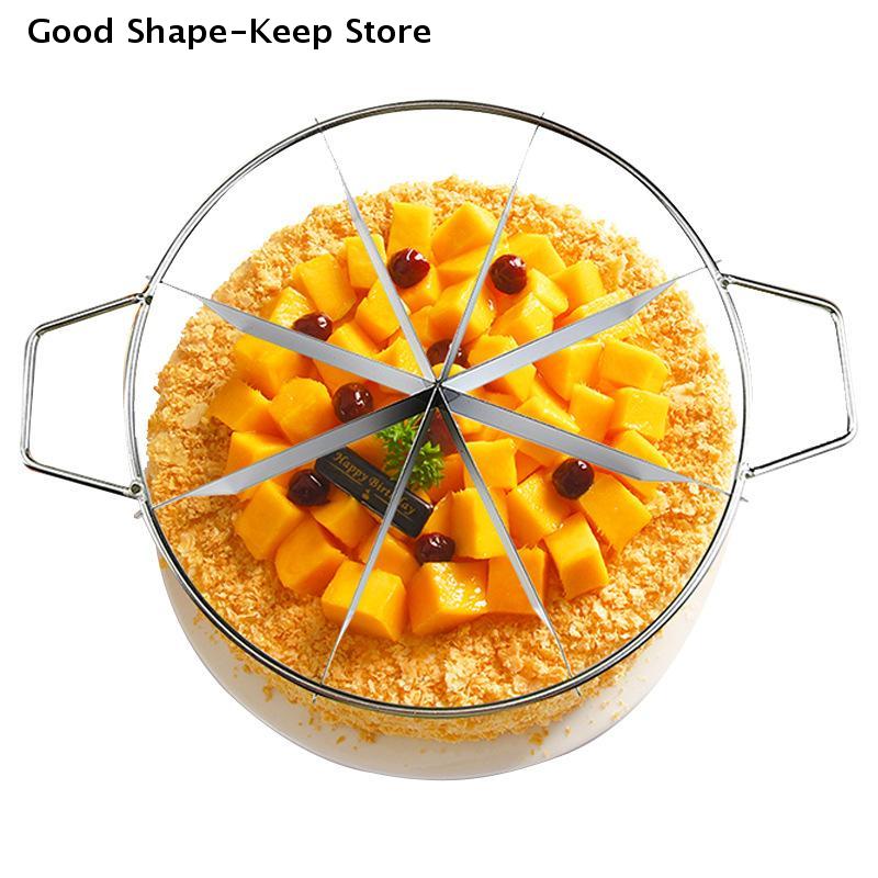 Stainless Steel Pastry Portion Marker Pizza Pie Divider Even 4-10 Slices Cake Portioner Baking Tools Kitchen Cake Cutter Slicer