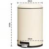 Creative Metallic Waste Bins Living Room Trash Can Paper Basket Pedal-operated Waste Bins Odor-proof Trash Can Household Cleanin