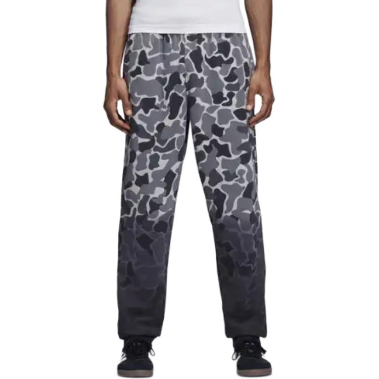 Adidas Originals Camo Fleece Warm Spliced Sports Pants Men Bottoms Black DH4808
