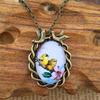 Ebay Fashion Vintage Copper Time Gem Forest Bird Necklace Sweater Chain