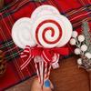 Simulation Plastic Glittery Candy Cane Christmas Lollipop Pendant Xmas Tree Hanging Ornament New Year Home Party Decoration