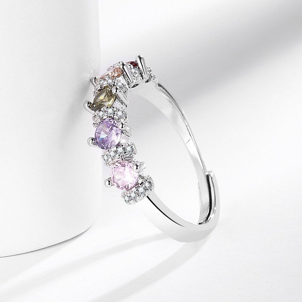 2026 Fashion Trend Zircon Inlaid Light Luxury Small Fresh Ring Women's Jewelry Accessories