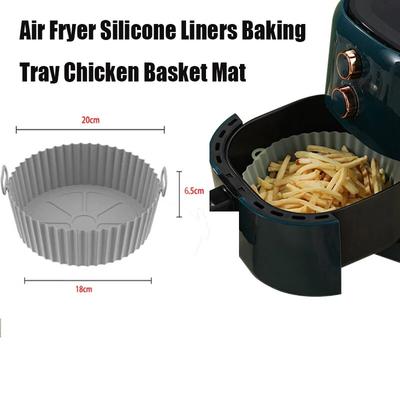 Friteuză cu aer Căptușeală din silicon Tavă de copt Coș de pui Covoraș Friteuză cu aer Oală din silicon Antiaderență rotundă Friteuză cu aer Accesorii pentru bucătărie
