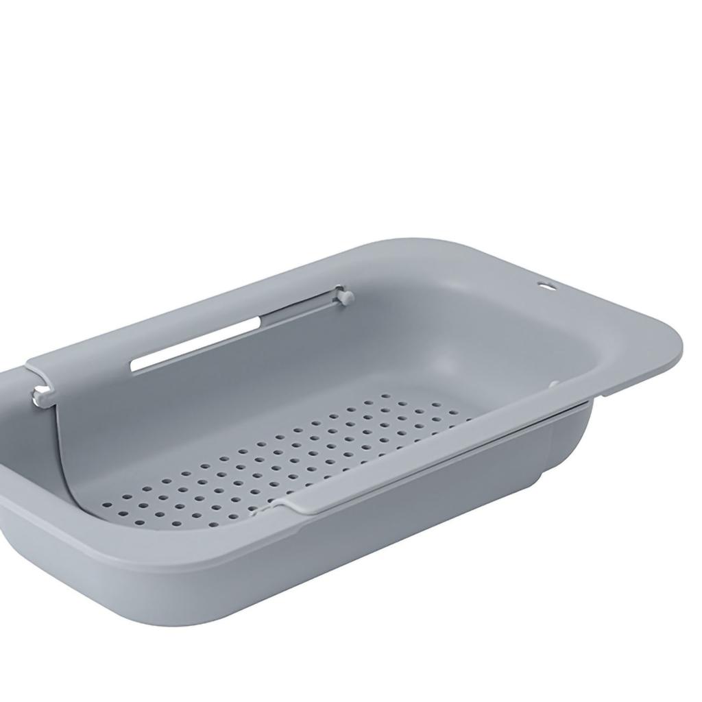 Retractable Sink Basket Rectangular Multifunctional Thicken Durable PP Drain Basket for Vegetable