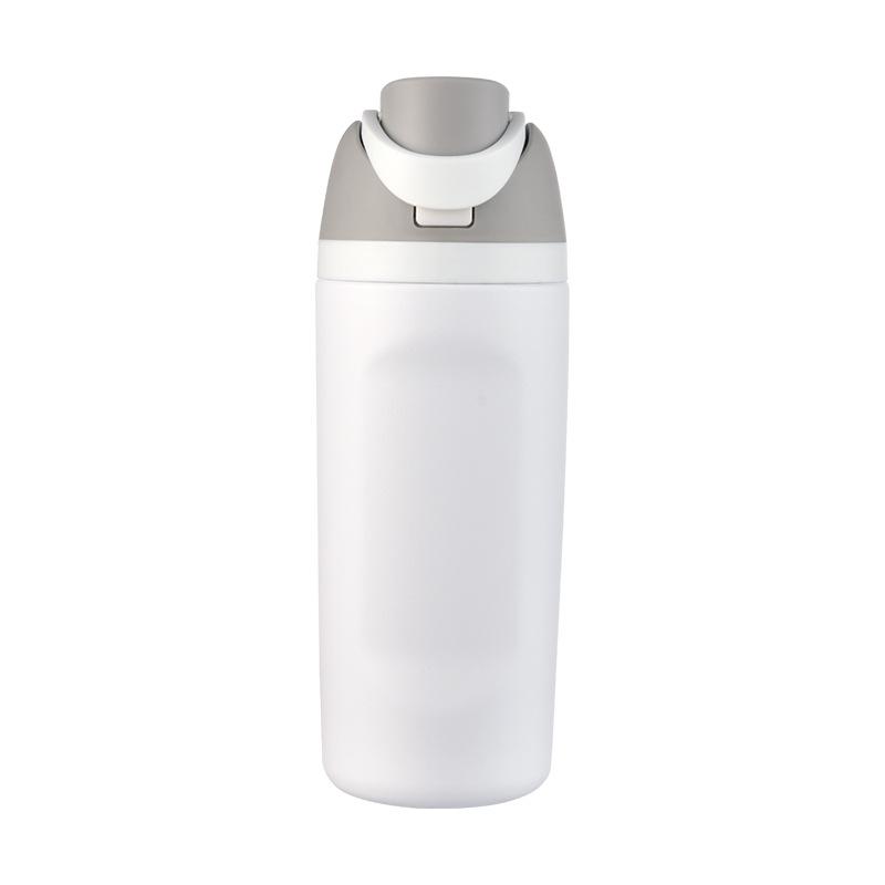 2026 Double Drink Fruit Cup Large Capacity Direct Drink Thermos Cup Outdoor Portable Sports Kettle 16oz белый