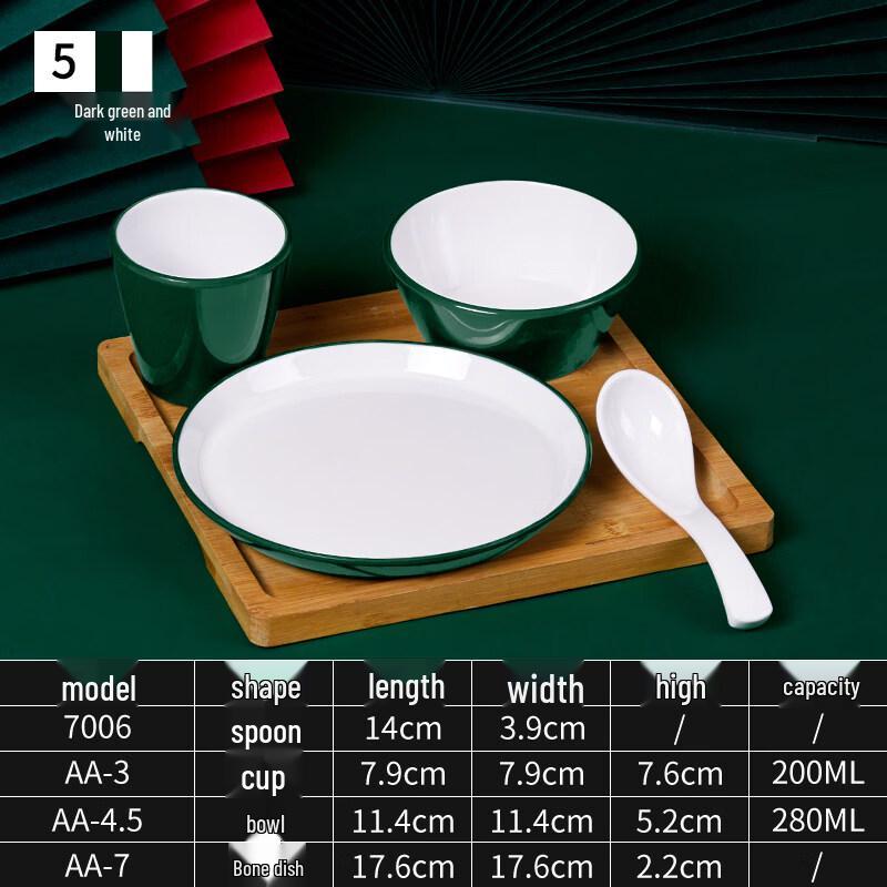 

Ru Han Commercial Melamine 4-Piece Tableware Set