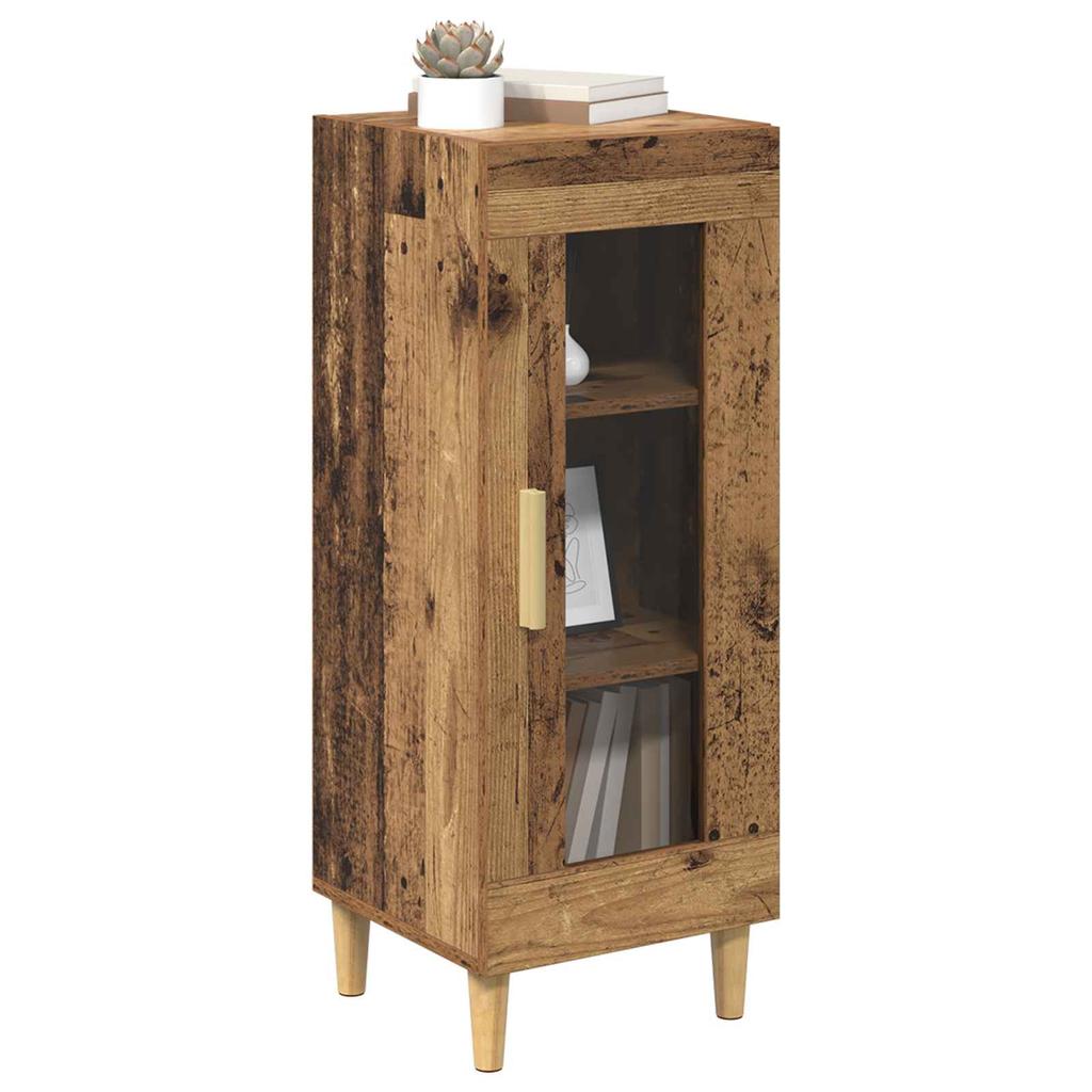 Reclaimed Wood Sideboard 34.5 X 32.5 X 90 Cm Engineered Wood