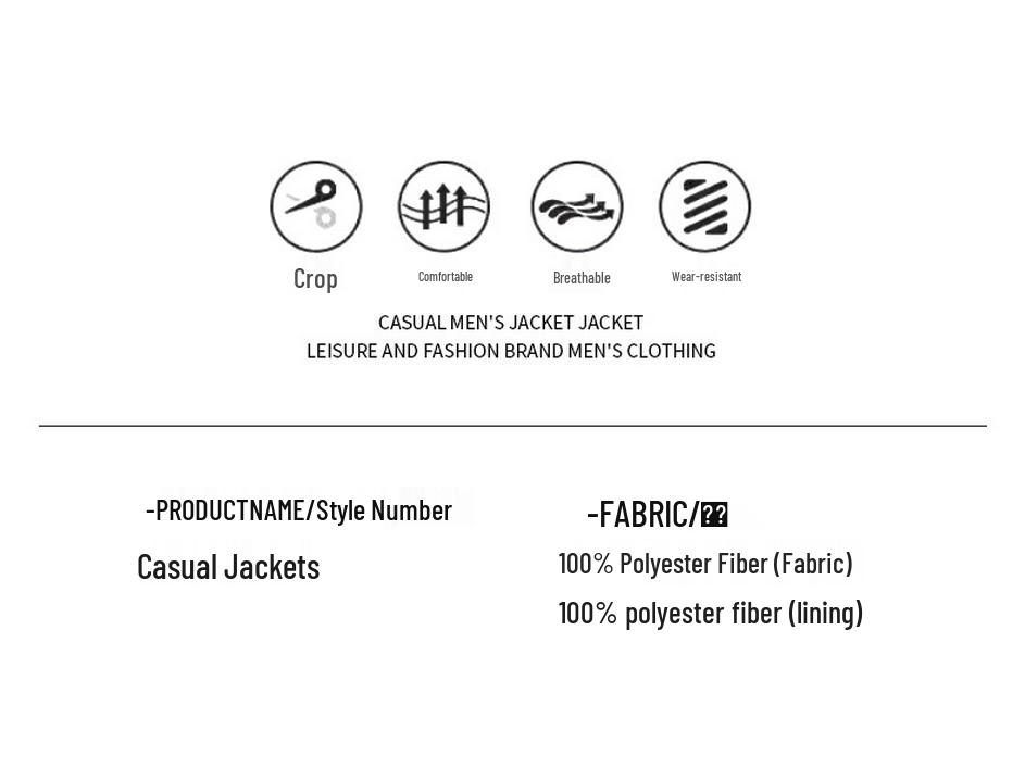 Men's Slim Fit Spring/Autumn Soft Shell Stand Collar Windbreaker Jacket