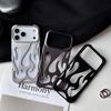 For For Iphone 17 16 Pro Max Cases for For Iphone 11 12 13 14 1 Plus Air Cover Plating Hollow Flame Pattern Silicone Shockproof Coque
