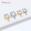 18K Gold Plated CZ Prong Set Pearl Connector,Zircon Inlaid Pearl Mounting Accessories,DIY Necklace Bracelet Jewelry Making